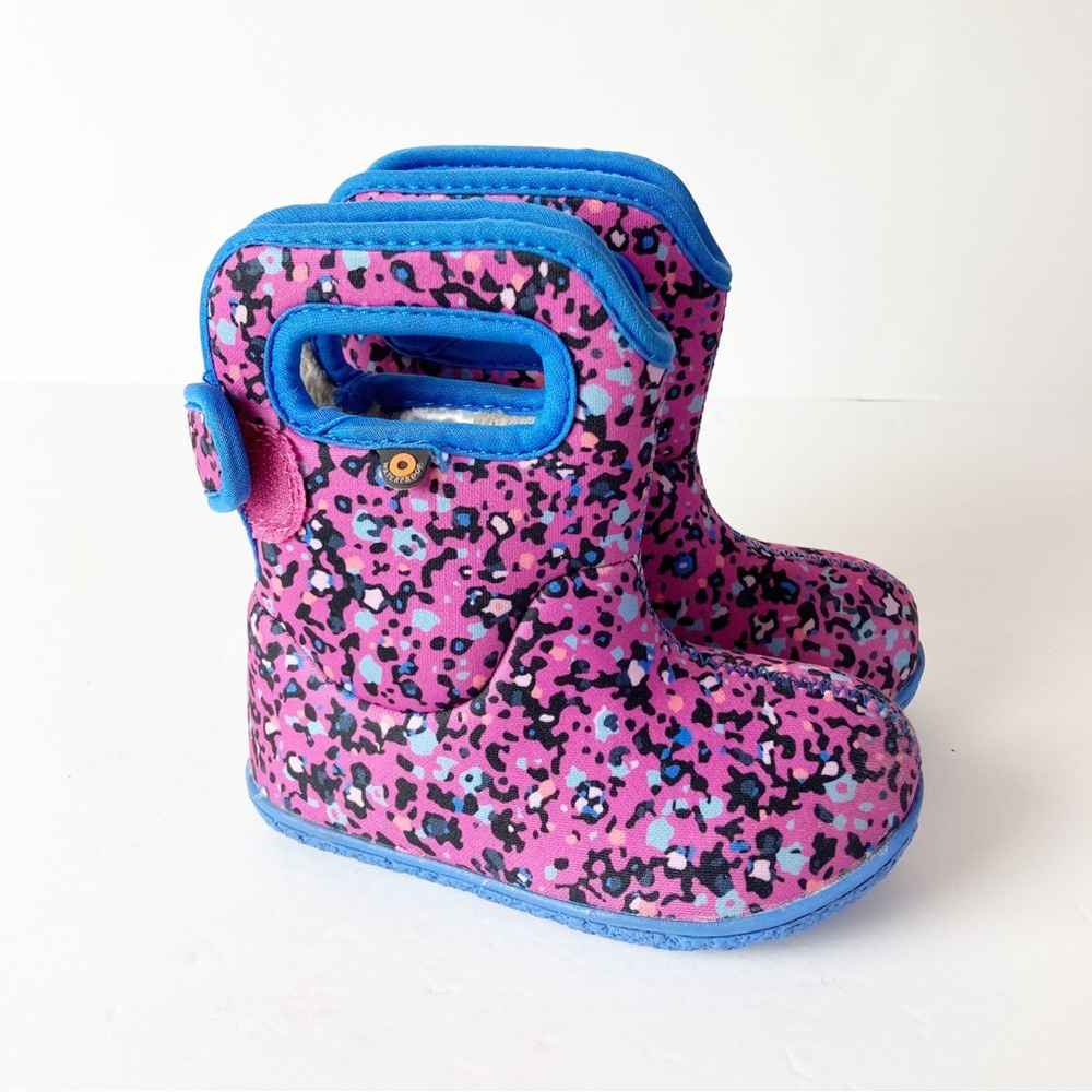 Bogs Purple and Pink Floral Boots Waterproof Insulated